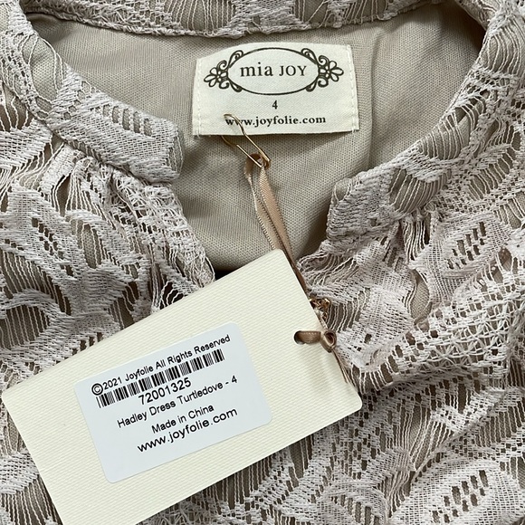 NWT Joyfolie Hadley Dress in Turtledove - Picture 4 of 6